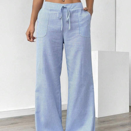 Pantalon rayé à poches larges pour femme - Julieta