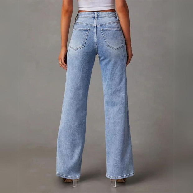 Classique pantalon de loisirs pour femmes - Jambe droite