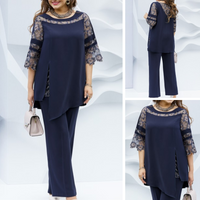 SERA - Tailleur 2 pièces pour femme : chemisier + pantalon