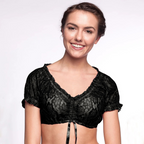 Dirndlbluse Damen Spitze Traditionell Kurzarm - Elsbeth