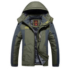 Wasserdichte gefütterte Herrenjacke mit Kapuze - Cavalieri