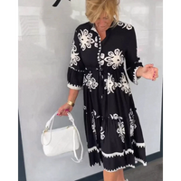 Aiza - Floral dress with 3/4 sleeves