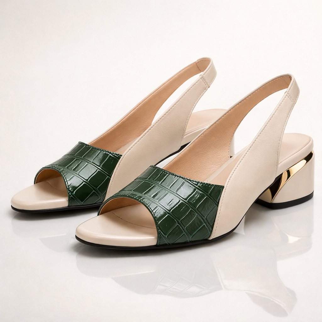 Damen-Sandalen mit mittelhohem Absatz und elegantem Riemen - Lureva