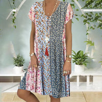 Elma - Mini-robe élégante à manches courtes imprimée