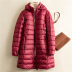 Lange Damenjacke mit Kapuze - Freja