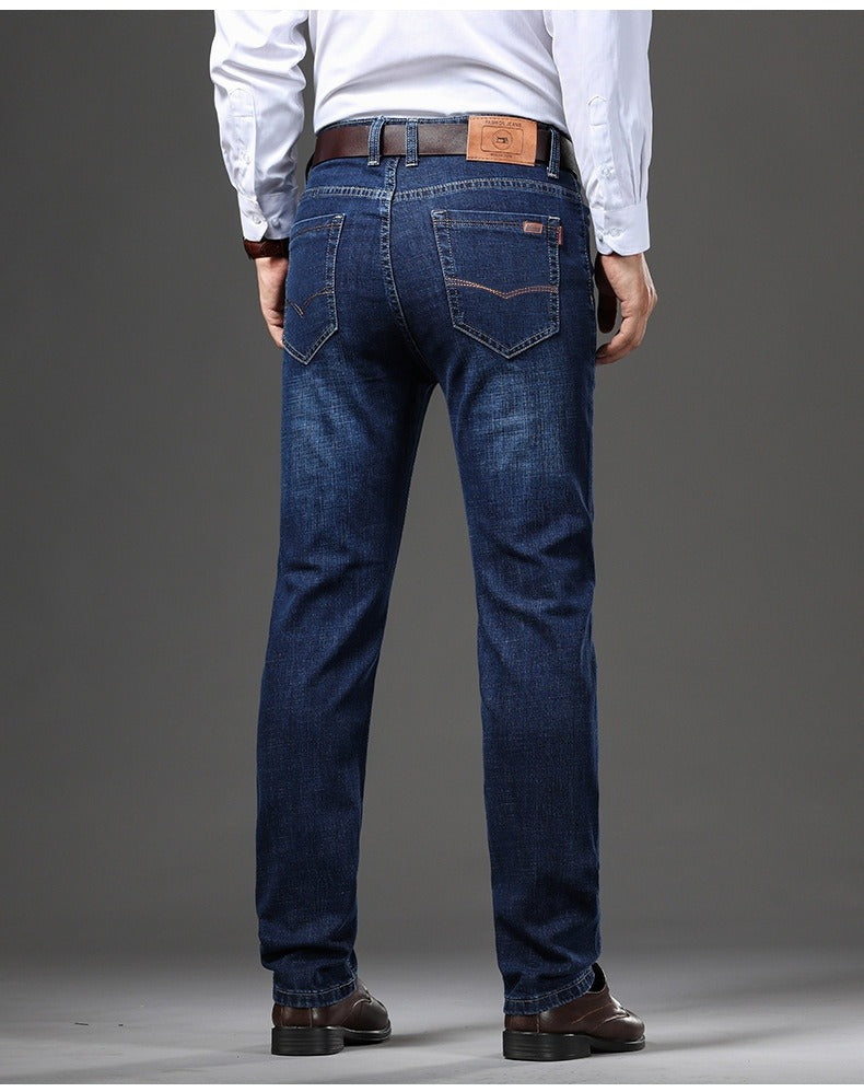 Gerade Herrenjeans aus Stretch-Denim - Bruno