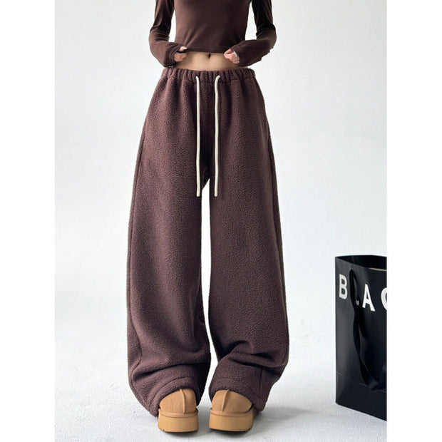 Pantalon baggy en peluche pour femme - Novanne