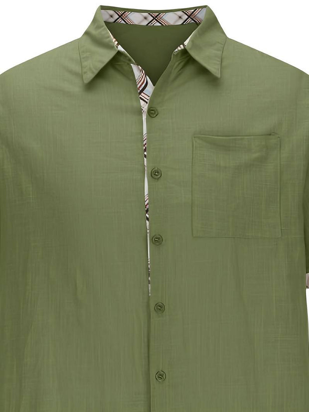 Michael - Chemise traditionnelle élégante avec impression graphique à carreaux