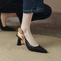 Nora - Chaussures noires stylées avec noeud