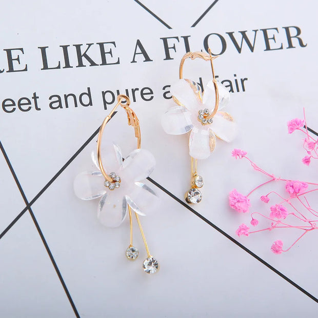 Boucles d'oreilles fleurs lilas