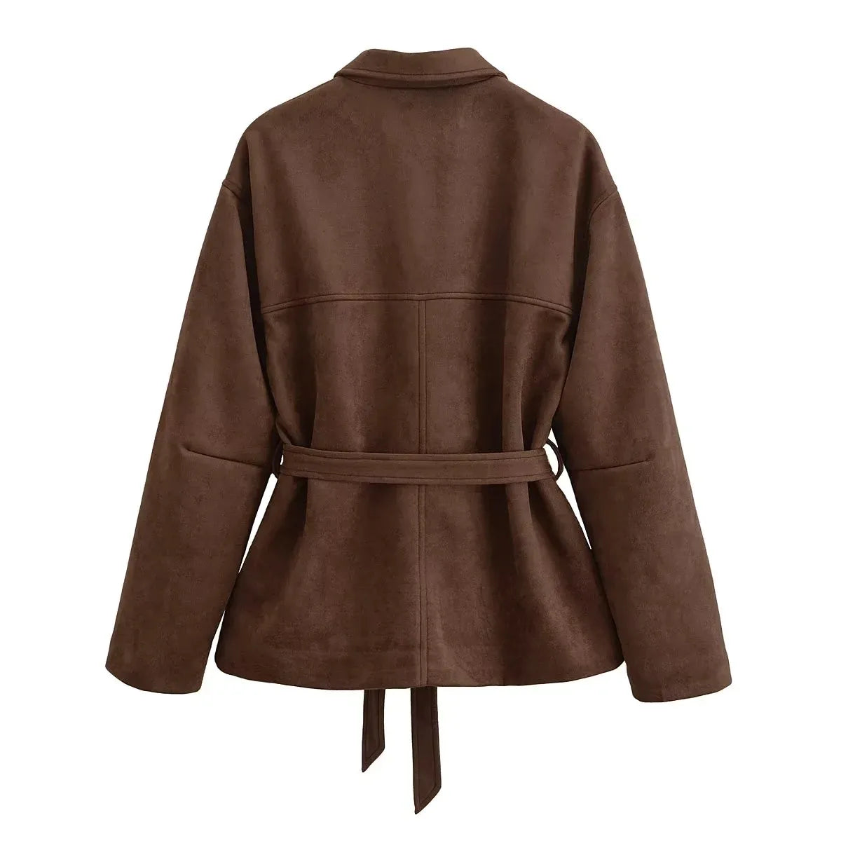 Damenjacke aus Wildleder mit Gürtel - Avelise