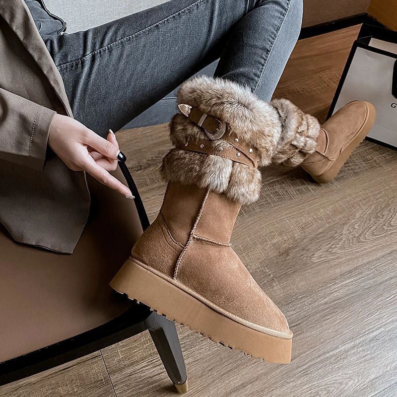 Damen-Winterstiefel mit Umschlingungseffekt - Senaira
