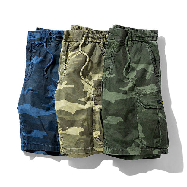 Short cargo camouflage avec poches latérales pour hommes - Carson