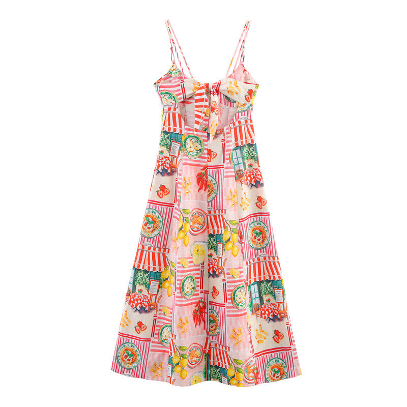 Frühlingshaftes Midikleid mit Kunstdruck - Bianca