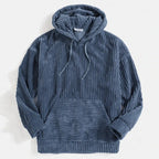 Hochwertige Cord-Kapuzenjacke für Herren