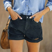 THEA - Short en denim déchiré