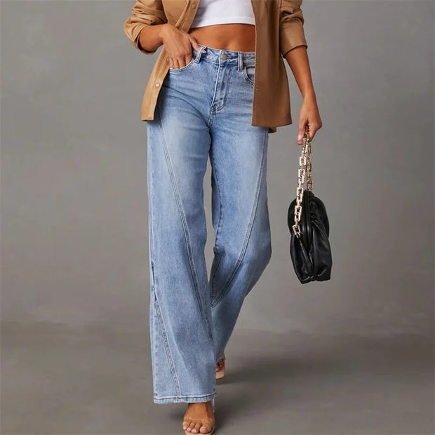 Classique pantalon de loisirs pour femmes - Jambe droite