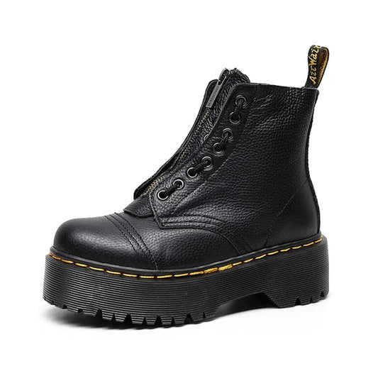 Leandra - Bottes à plateforme stylées en cuir pour un look branché