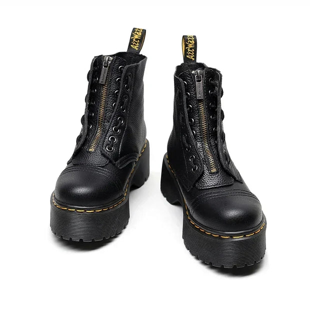 Leandra - Bottes à plateforme stylées en cuir pour un look branché