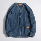 Herren-Jeansjacke mit V-Ausschnitt - Milo