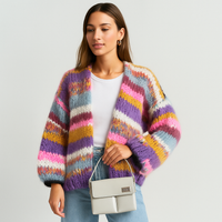 Cardigan en maille duveteuse pour femme - Fedra