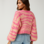 Flauschige Damen-Strickjacke - Fedra
