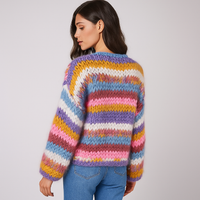 Cardigan en maille duveteuse pour femme - Fedra