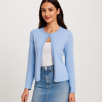 Elegante Damenstrickjacke mit Frontdetail - Etherea