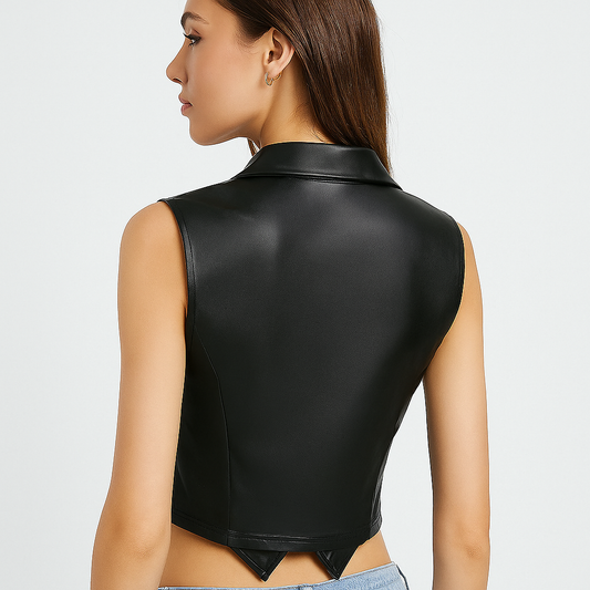Gilet en cuir pour femme style moderne - Miranda