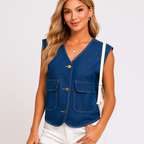 Lässige Jeansweste für Damen - Fiorenne