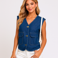 Gilet en denim décontracté pour femme - Fiorenne