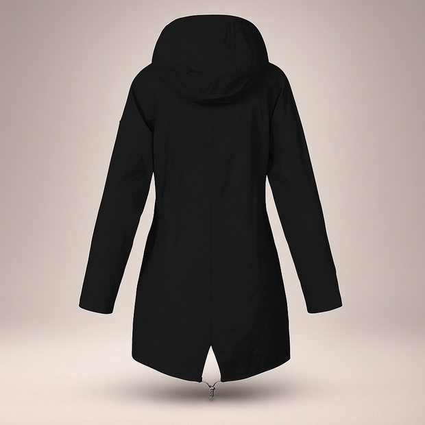 Manteau léger et imperméable avec capuche réglable pour femmes - Jade