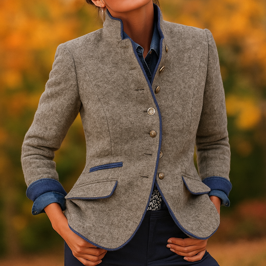 Modische Wolljacke mit Metallknöpfen - Zoe
