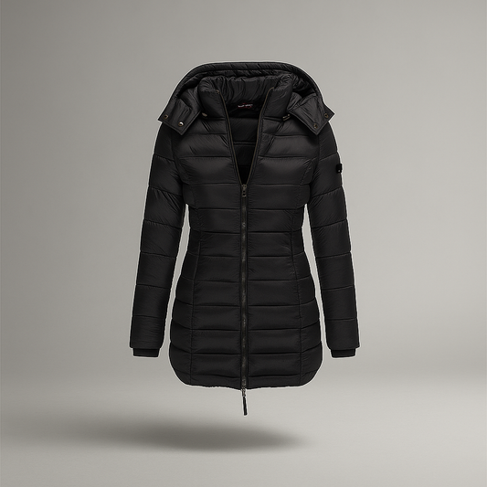 Long manteau matelassé avec capuche - Marjorie