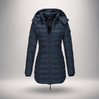 Manteau long matelassé avec capuche amovible - Mara
