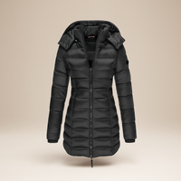 Manteau long matelassé avec capuche amovible - Mara