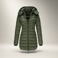 Manteau long matelassé avec capuche amovible - Mara