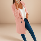 Eleganter Damenmantel mit Revers im modernen Stil - Irina