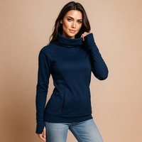 Langärmeliges, eng anliegendes Rollkragenpullover für Damen - Tania