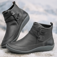 Niedrige Damenstiefel minimalistisches Design Klettverschluss - Isa