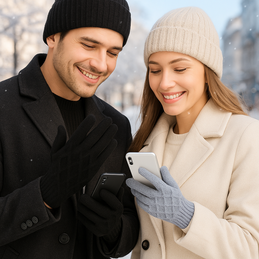 Taktile Unisex-Winterhandschuhe aus flexiblem Material - Eamon