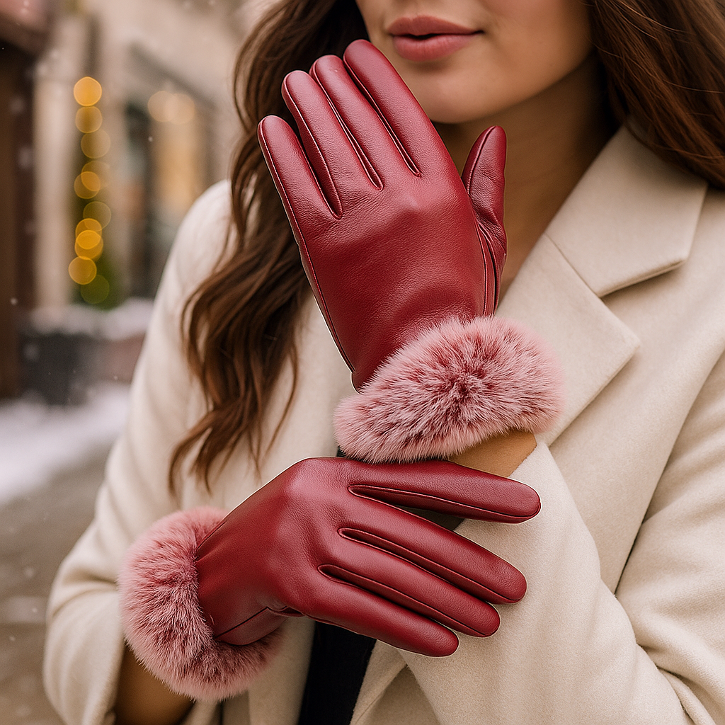Elegante Winterhandschuhe für Damen mit weicher Oberfläche - Eline