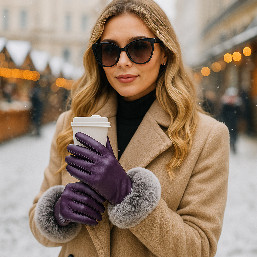 Elegante Winterhandschuhe für Damen mit weicher Oberfläche - Eline
