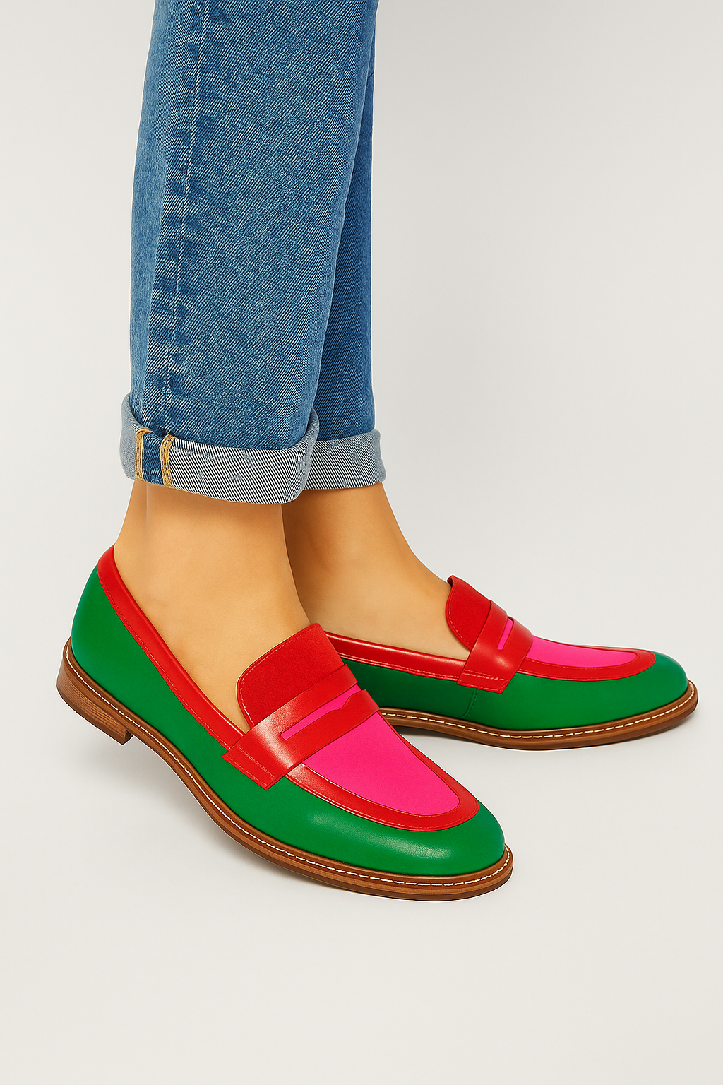 Bunt kombinierter Damen-Slipper - Nadine