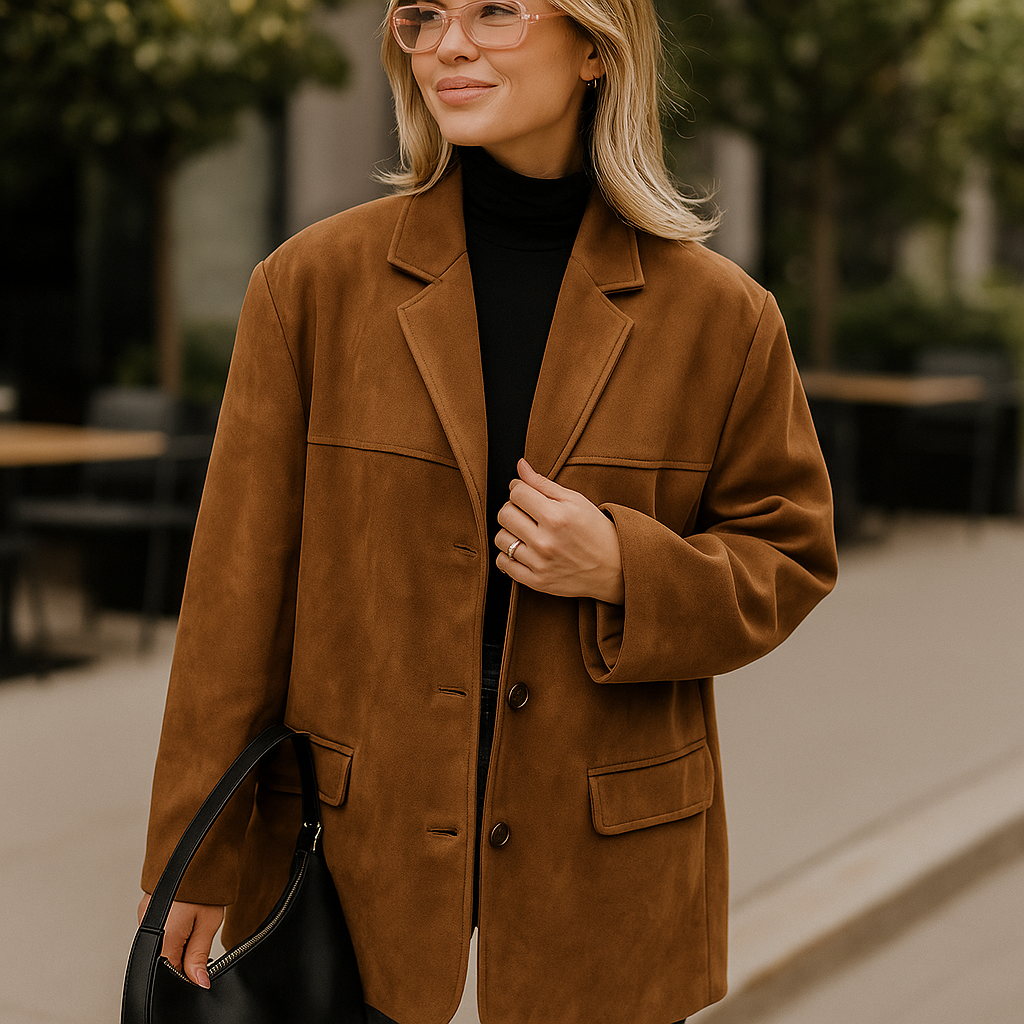Damenjacke in Wildlederoptik - Sina