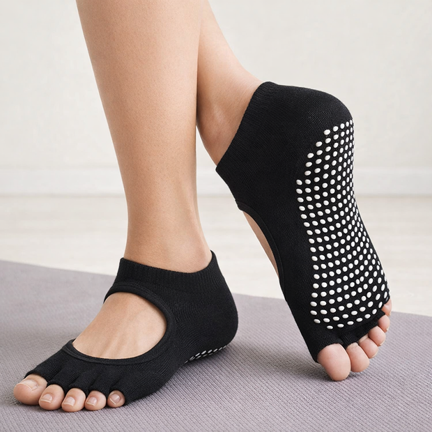 Chaussettes de Pilates avec coupe à cinq orteils - Elvarya