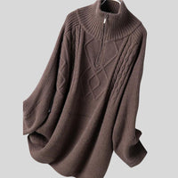 Hanna - Rollkragenpullover mit geometrischem Zopfmuster