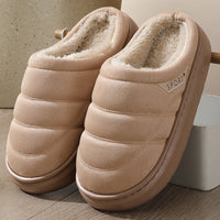 Chaussons d'hiver unisexes peluche anti-dérapant chaud - Nadir