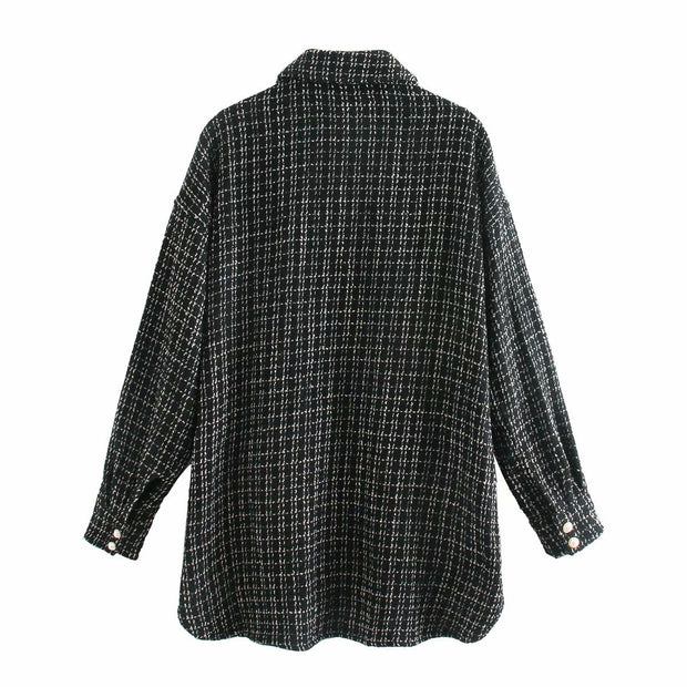 Carole - Manteau pour femmes avec boutons en perles