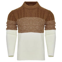Giam - Langärmeliger, lässiger Herren-Strickpullover mit Farbblöcken